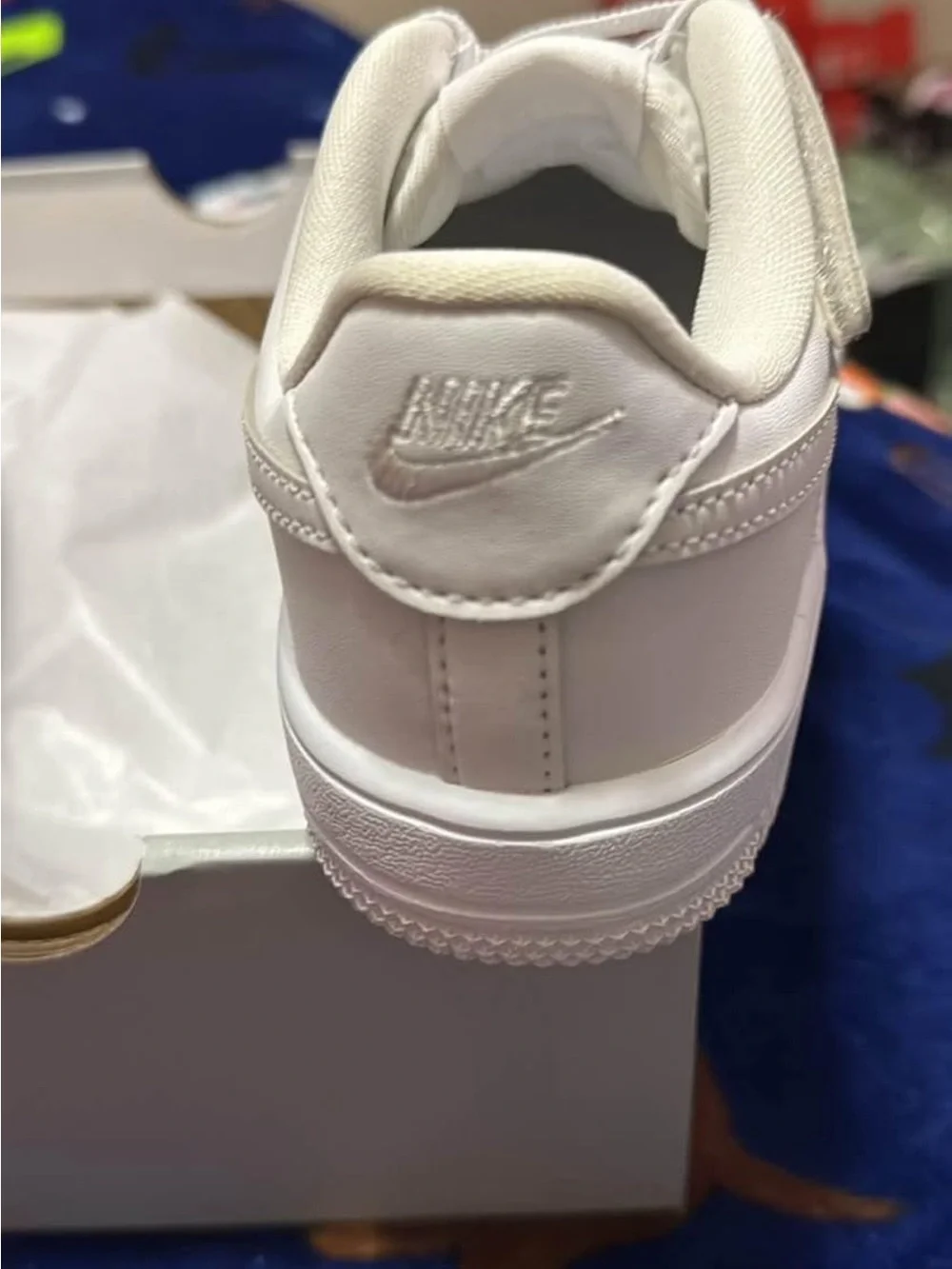 Nike Air Force 1 Kids White Leather Low-Top Sneakers